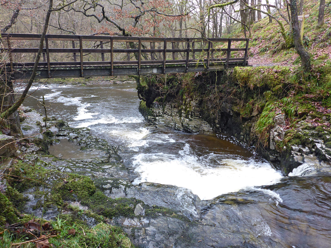 Metal footbridge