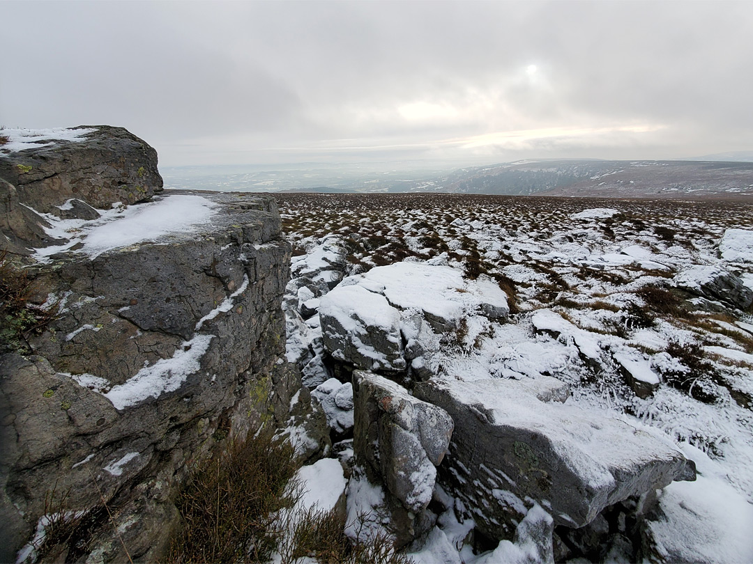 Rocks and snow