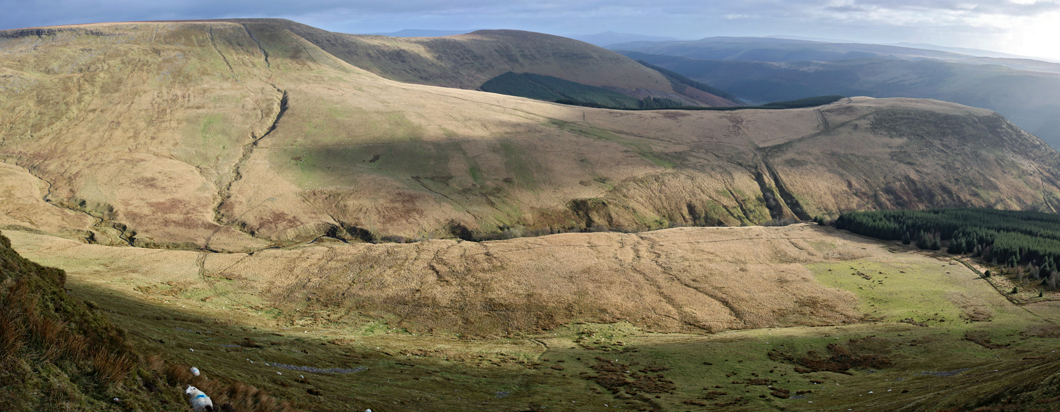 Upper end of the Caerfanell valley