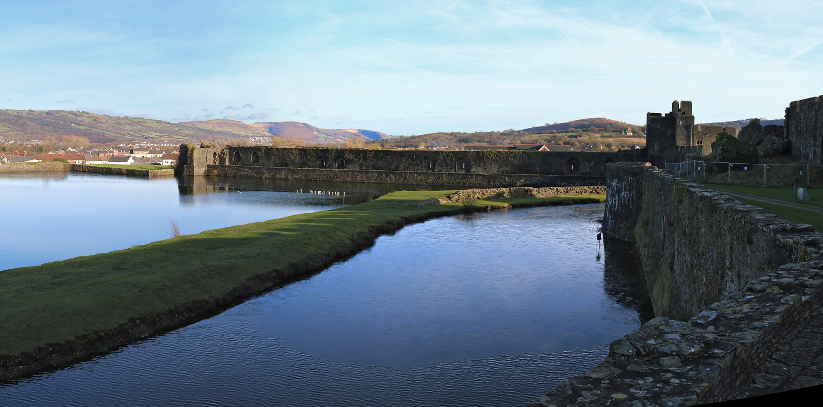 Moat and north lake