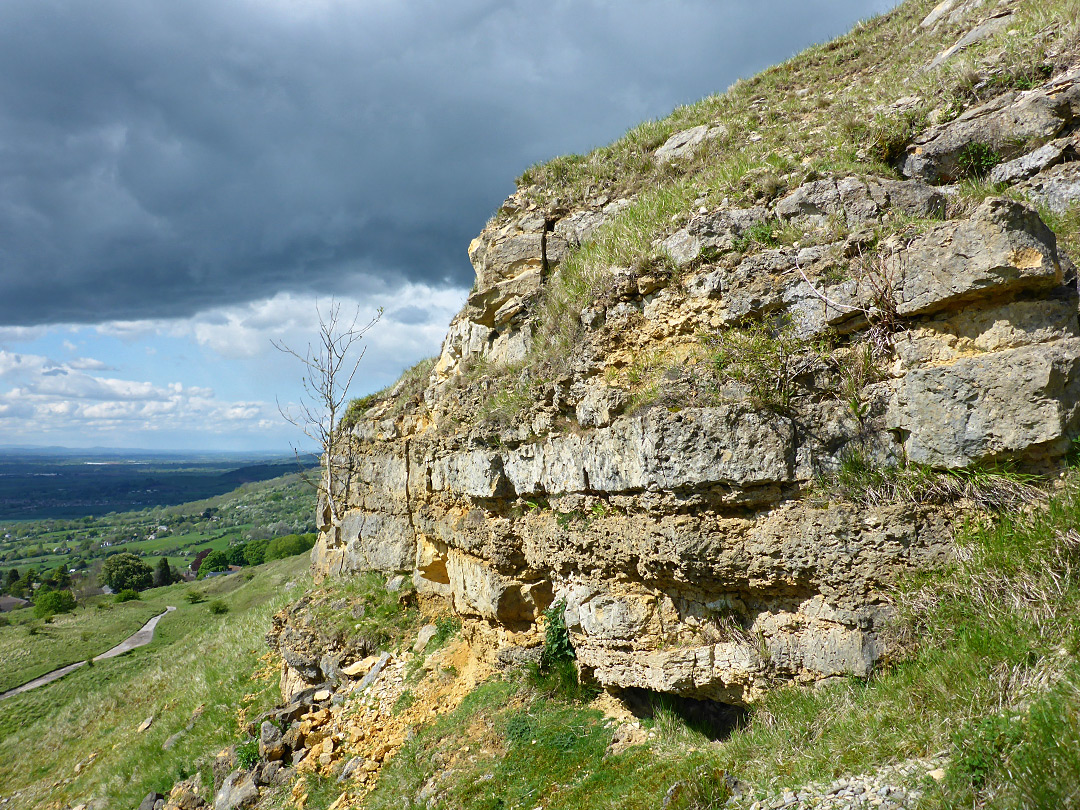 Crumbling limestone