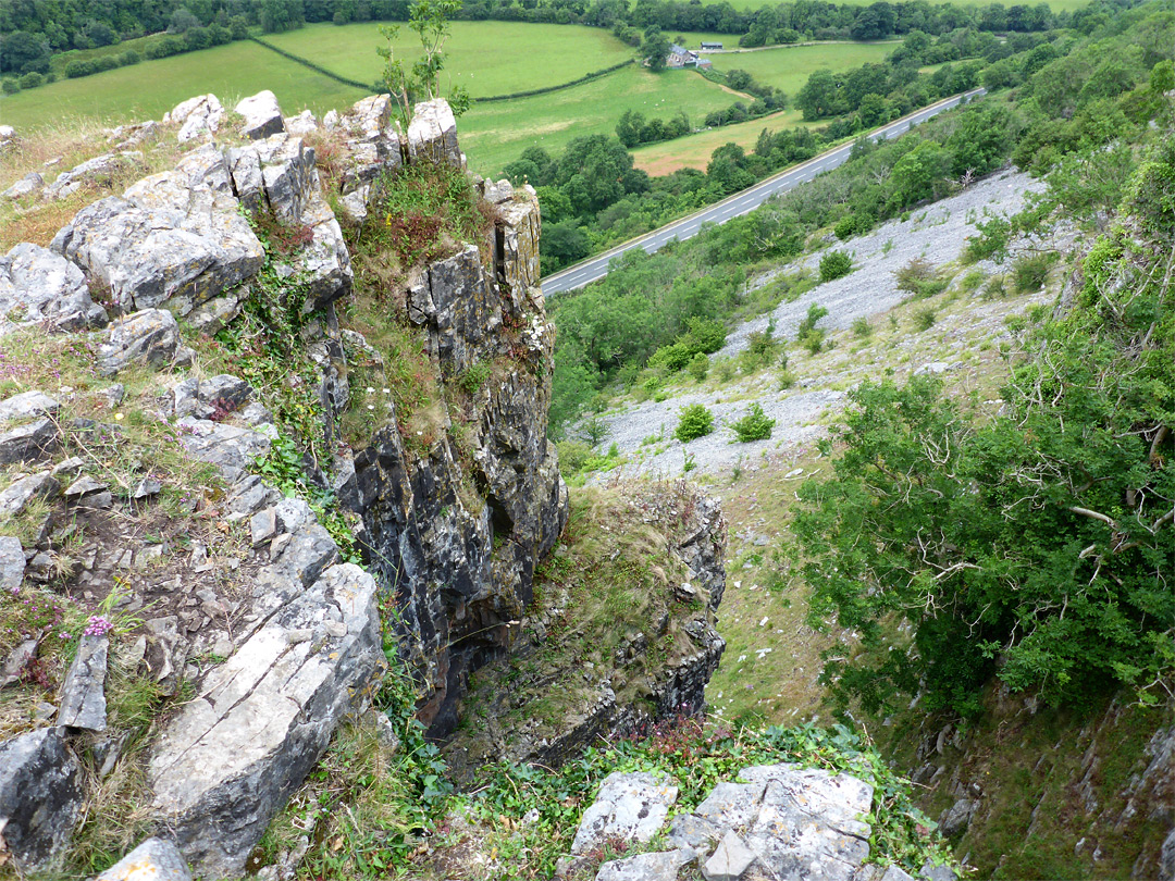 Top of a gully