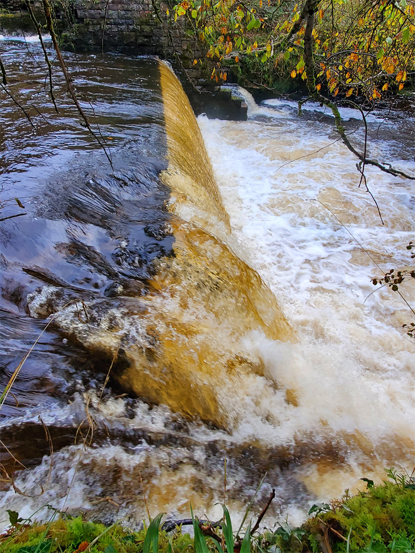 Water over a weir