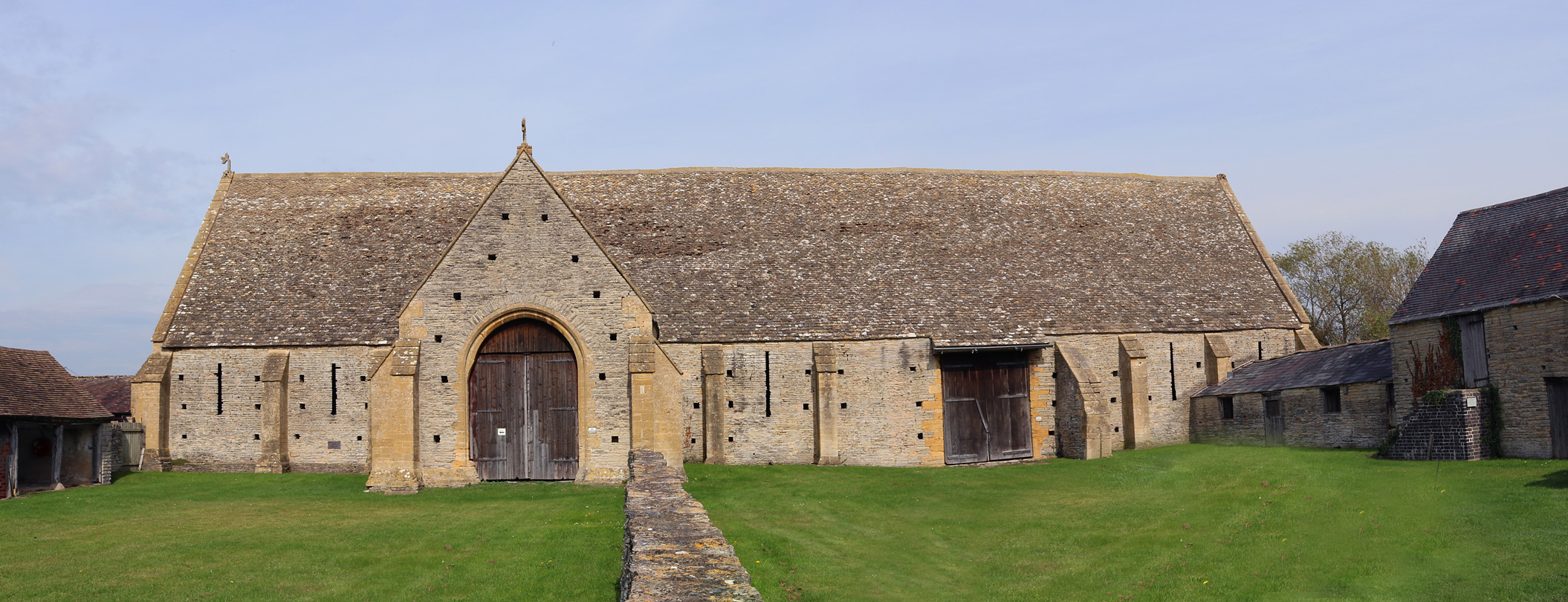 Wall in front of the barn