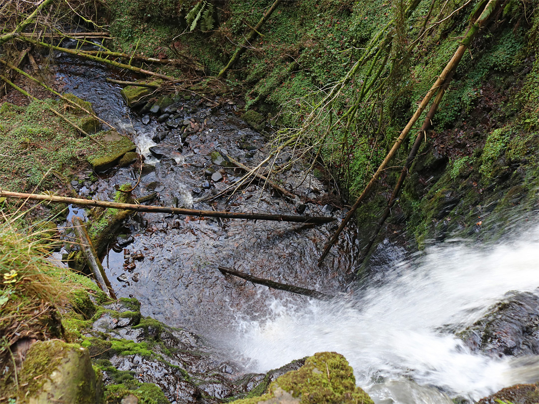 Base of a waterfall