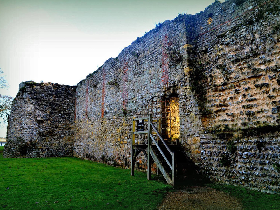 Entrance through the north wall