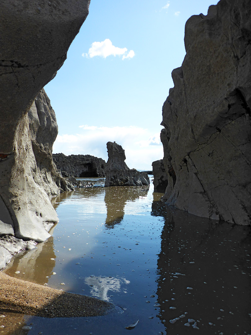 Cliff-lined inlet