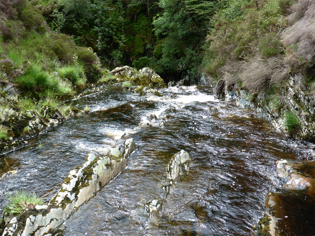 Inclined rock layers