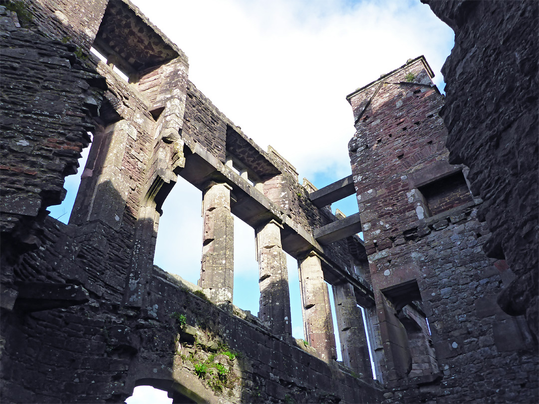 Walls behind the gatehouse