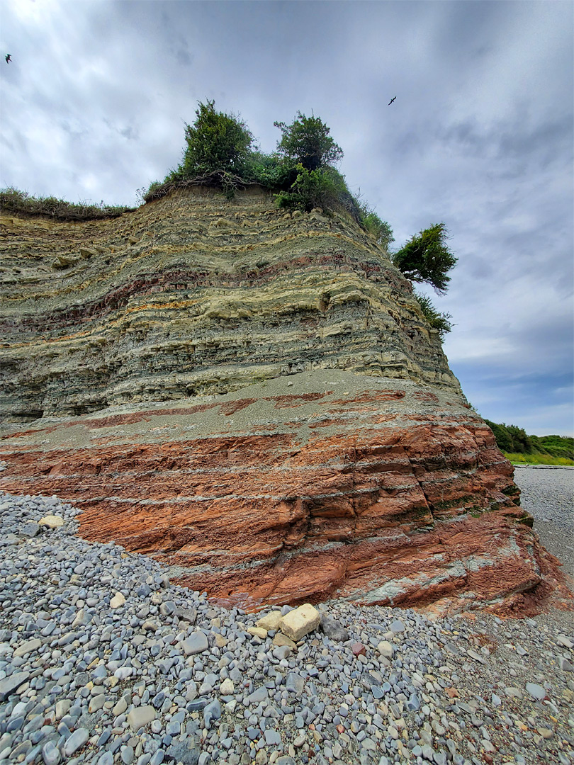 Red and grey cliff