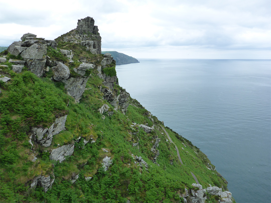 Above the coast path