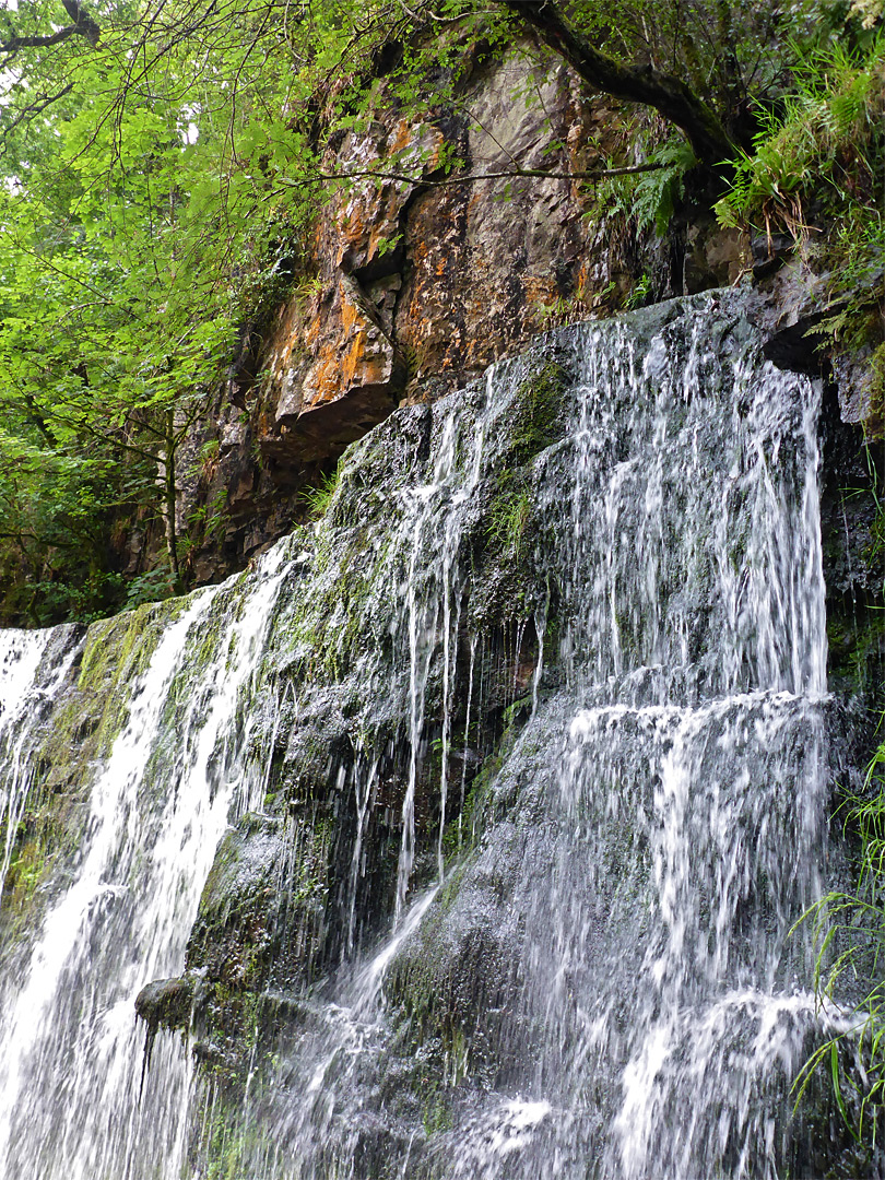 Cliff above falls