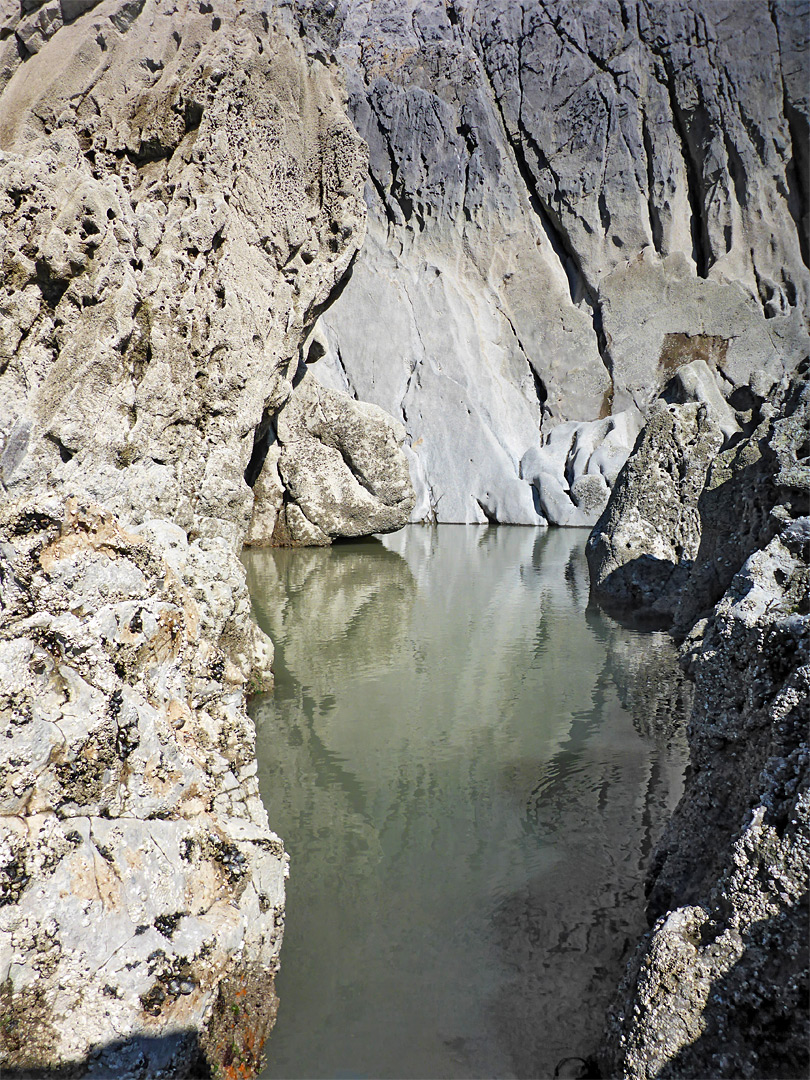 Cliff and pool