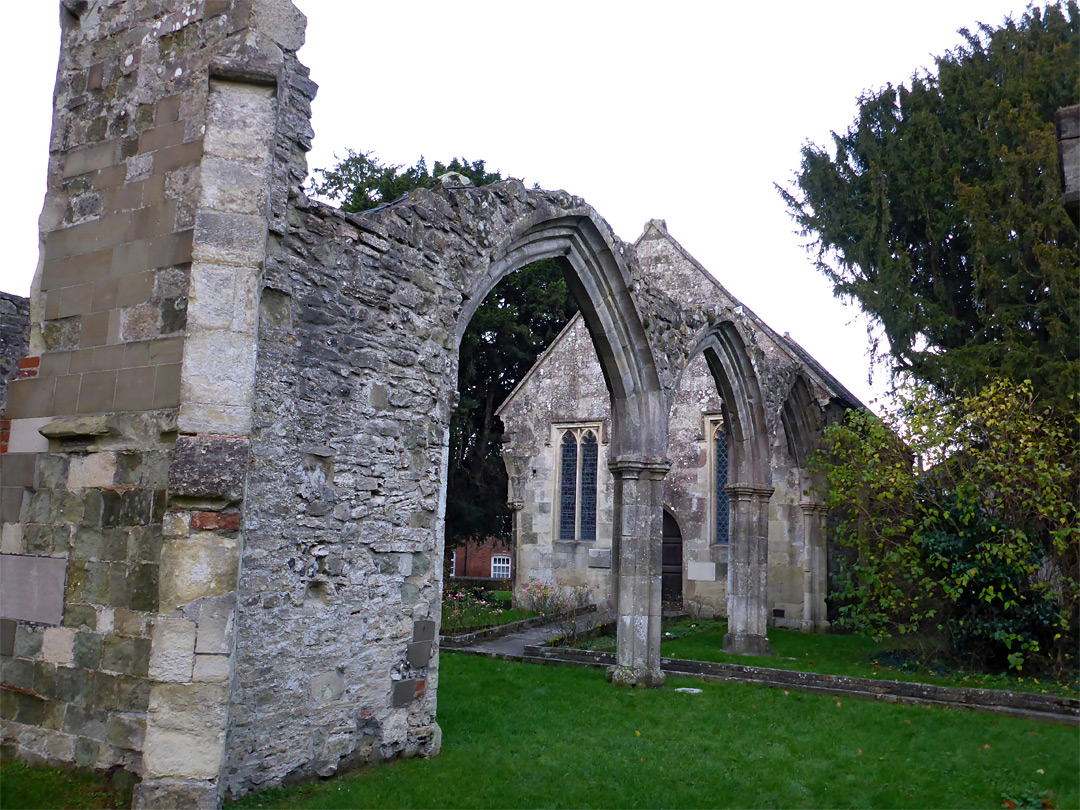 South aisle arches