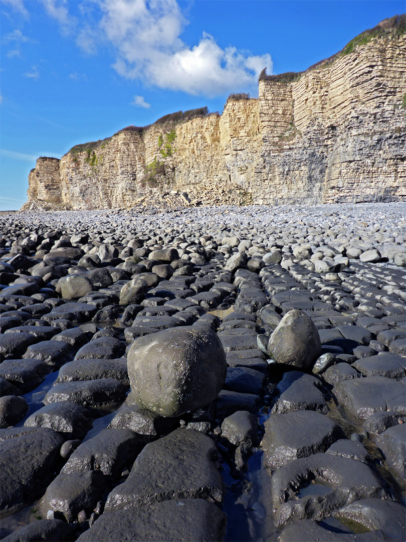 Terrace and pebbles