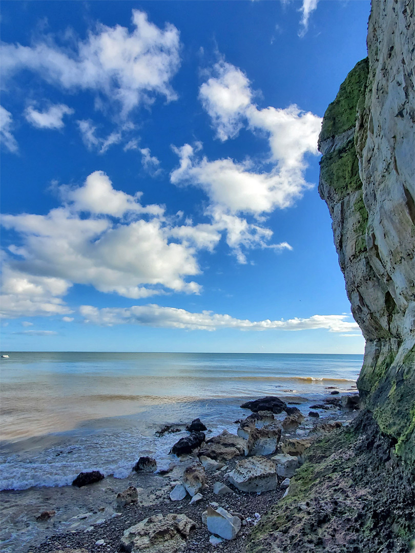 Sea below the cliffs