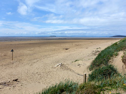 Wide sandy beach