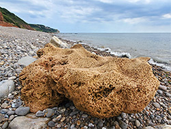 Wave-smoothed boulder