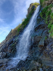 Coastal waterfall