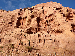 Eroded cliff face