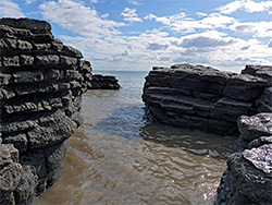 Channel and rocks