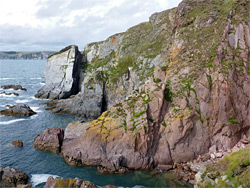 Red and grey rocks