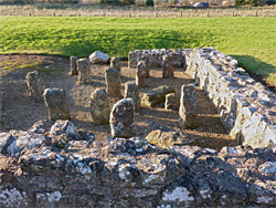 Hypocaust and wall