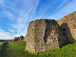 Polygonal tower; view west