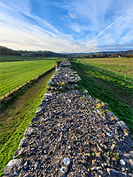 Above the south wall