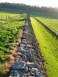 West wall, looking south