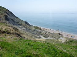 Landslip at Charmouth