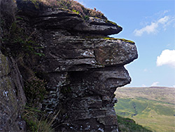 Protruding rocks