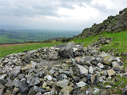 Rocks below the summit