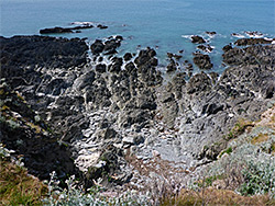 Grey and black rocks