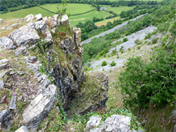 Top of a gully