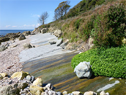 Inclined rocks