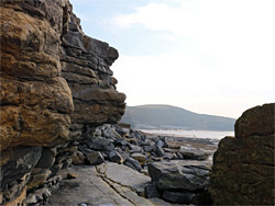 Cliffs and boulders