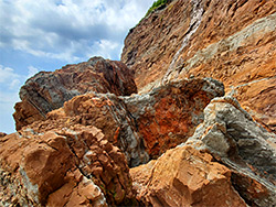 Jagged boulders