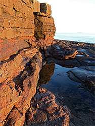 Pool below cliffs