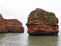 South side of Ladram Rock