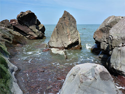 Jagged outcrops