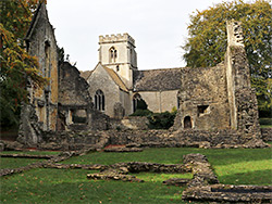 Church and northwest building