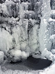 Ice around a pool