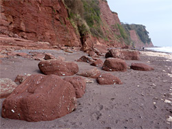 Rocks and sand