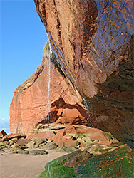 Cliff and waterfall