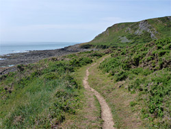 Path below Overton Cliff