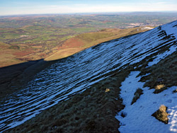 Snow west of Pen y Fan