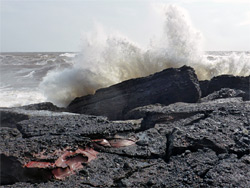 Red and black rock