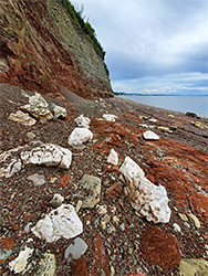 Red and white rocks