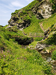 Footbridge and steps